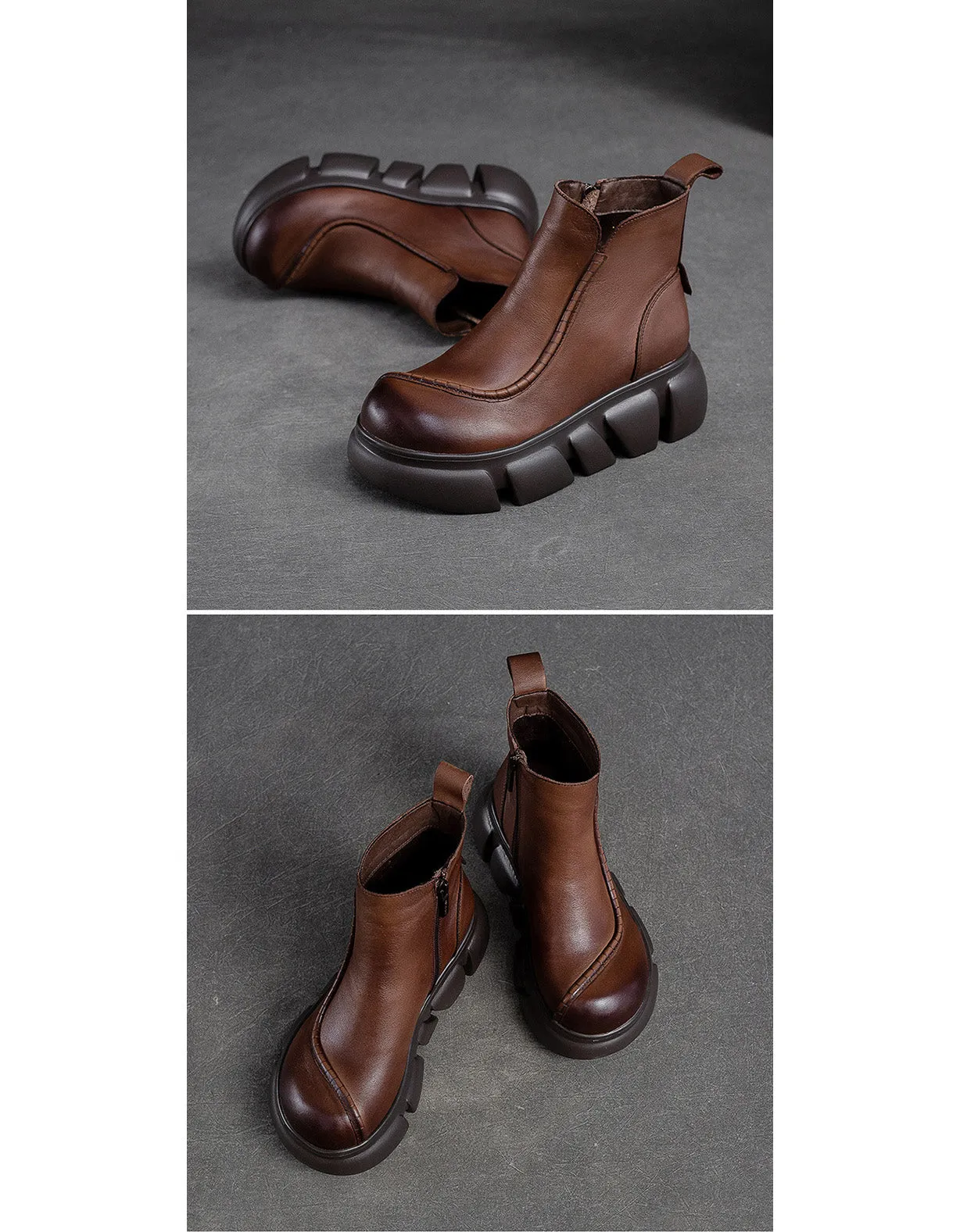 Waterproof Retro Leather Winter Platform Boots for Women Adidas Samba Liverpool Shoes