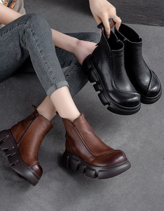 Gym Adidas Shoes Waterproof Retro Leather Winter Platform Boots for Women