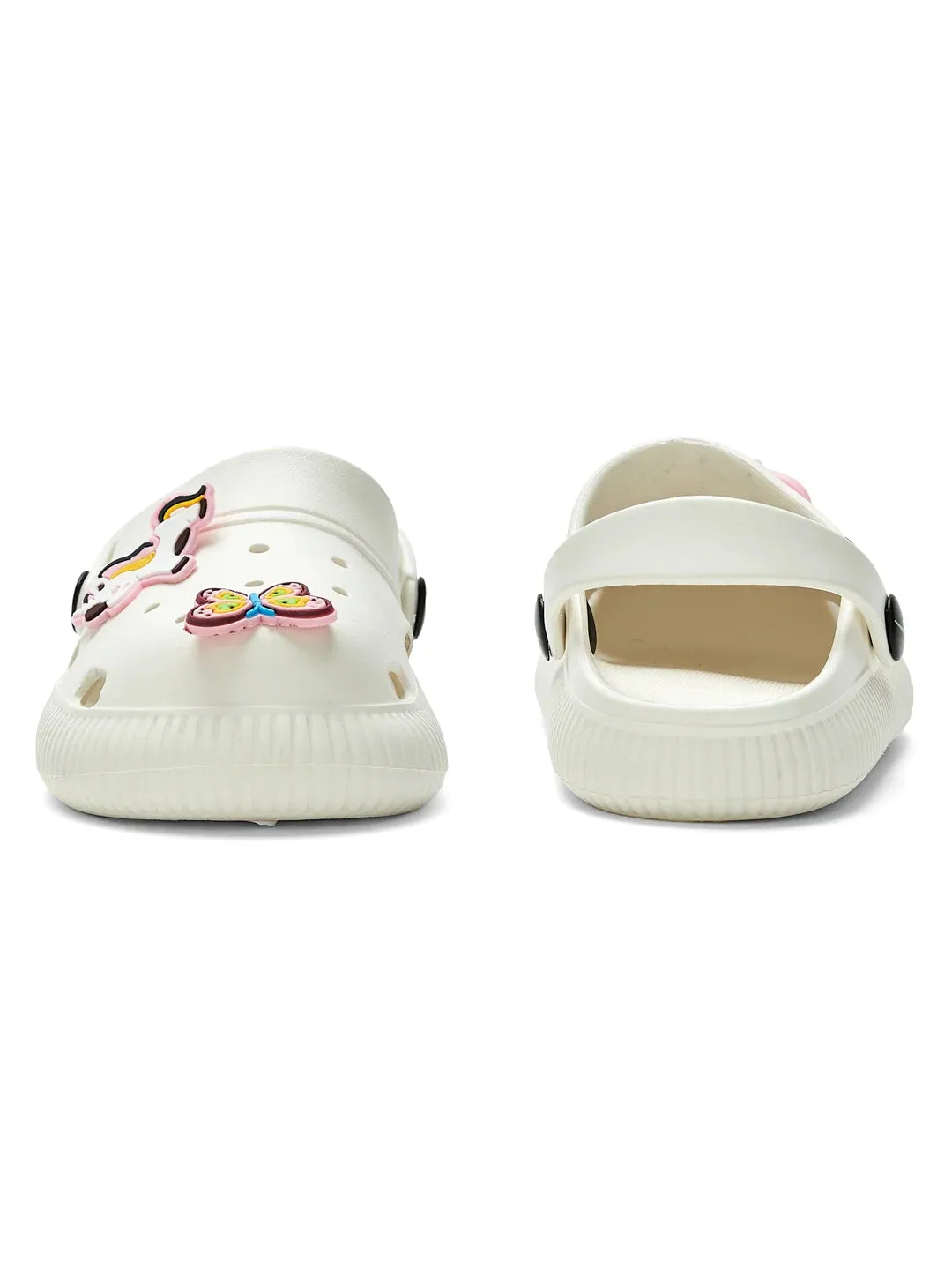 GC-9002K White Kid's Clogs Royal Caribbean Sandals