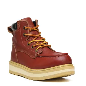 Breathable Work Boots For Sweaty Feet CW 303 Work Boots 6 inch for Men Water Resistant Moc Toe