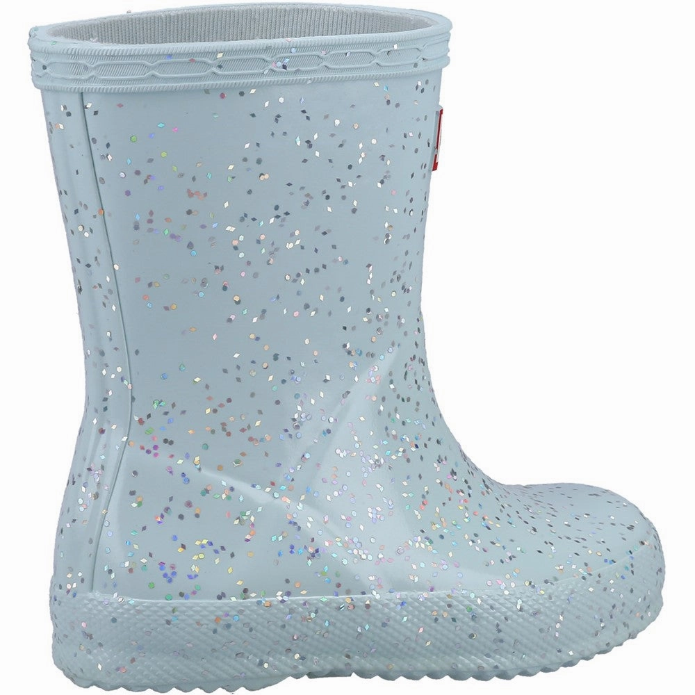 Hunter Kids First Classic Giant Glitter Rain Boots insole outdoor chill