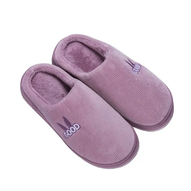 Slides Clogs WFL Women Shoes Warm At Home Winter Slippers Soft Thick Non-slip Bottom House Slippers Indoors