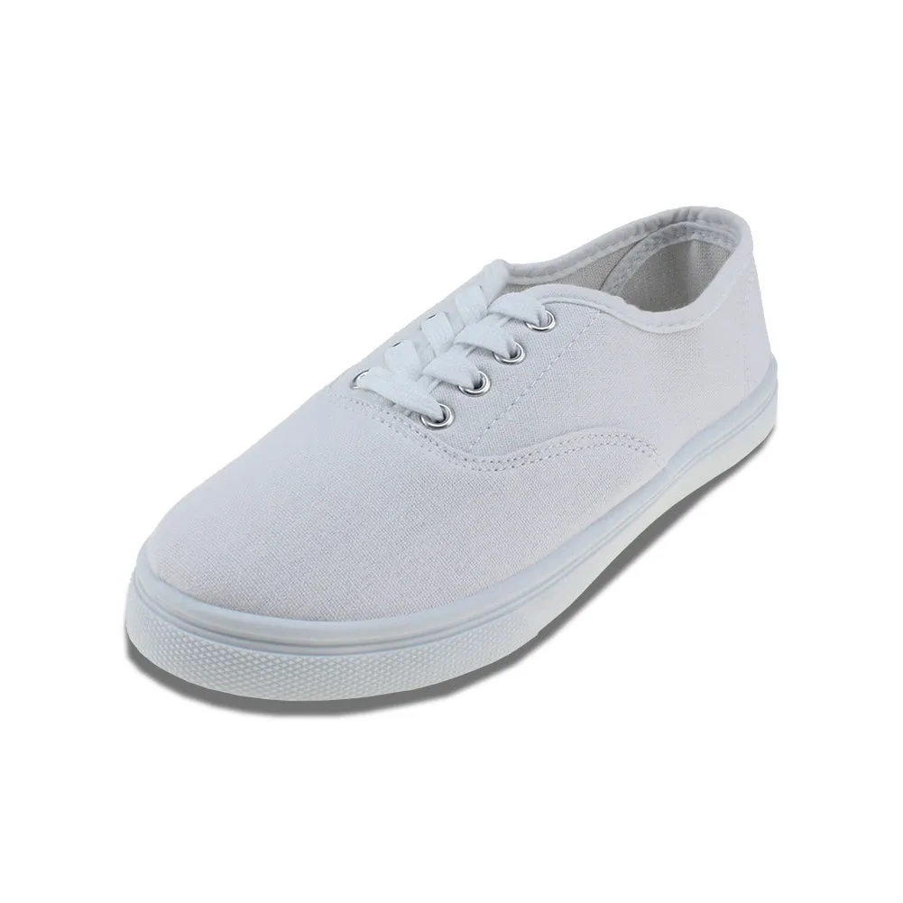 Asics Typhoon Hockey Shoes White Lace up Sneakers Canvas Unisex Shoes(Little Kid/Big Kid)