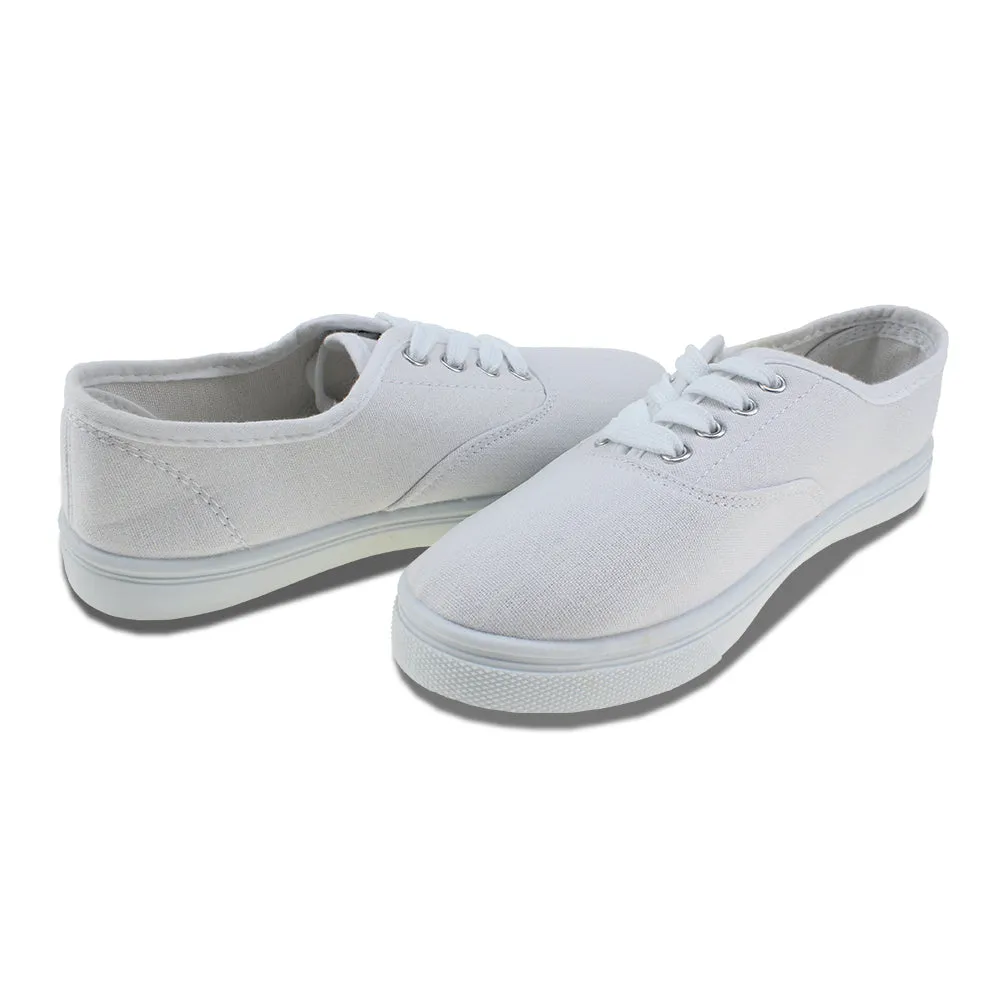 Toddler Shoes Asics White Lace up Sneakers Canvas Unisex Shoes(Little Kid/Big Kid)