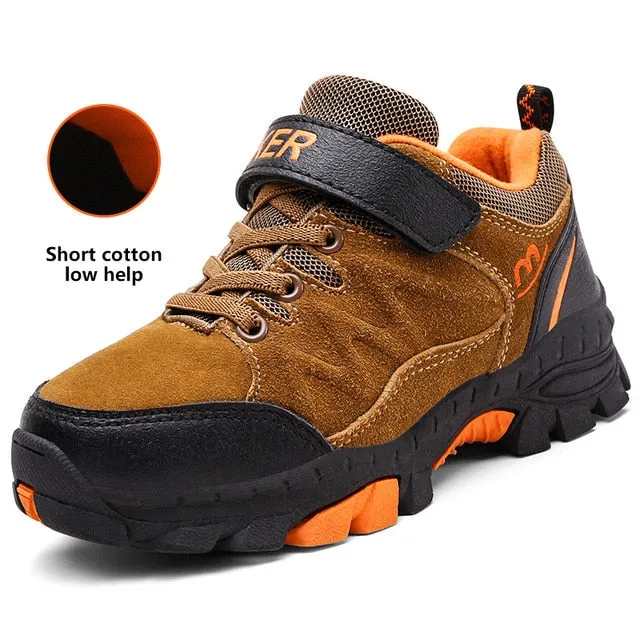 Columbia Insulated Hiking Boots Winter Boots for Boys Kids Snow Shoes Teenagers Children Hiking Shoes Walking Climbing Sneakers CN size 31- 40