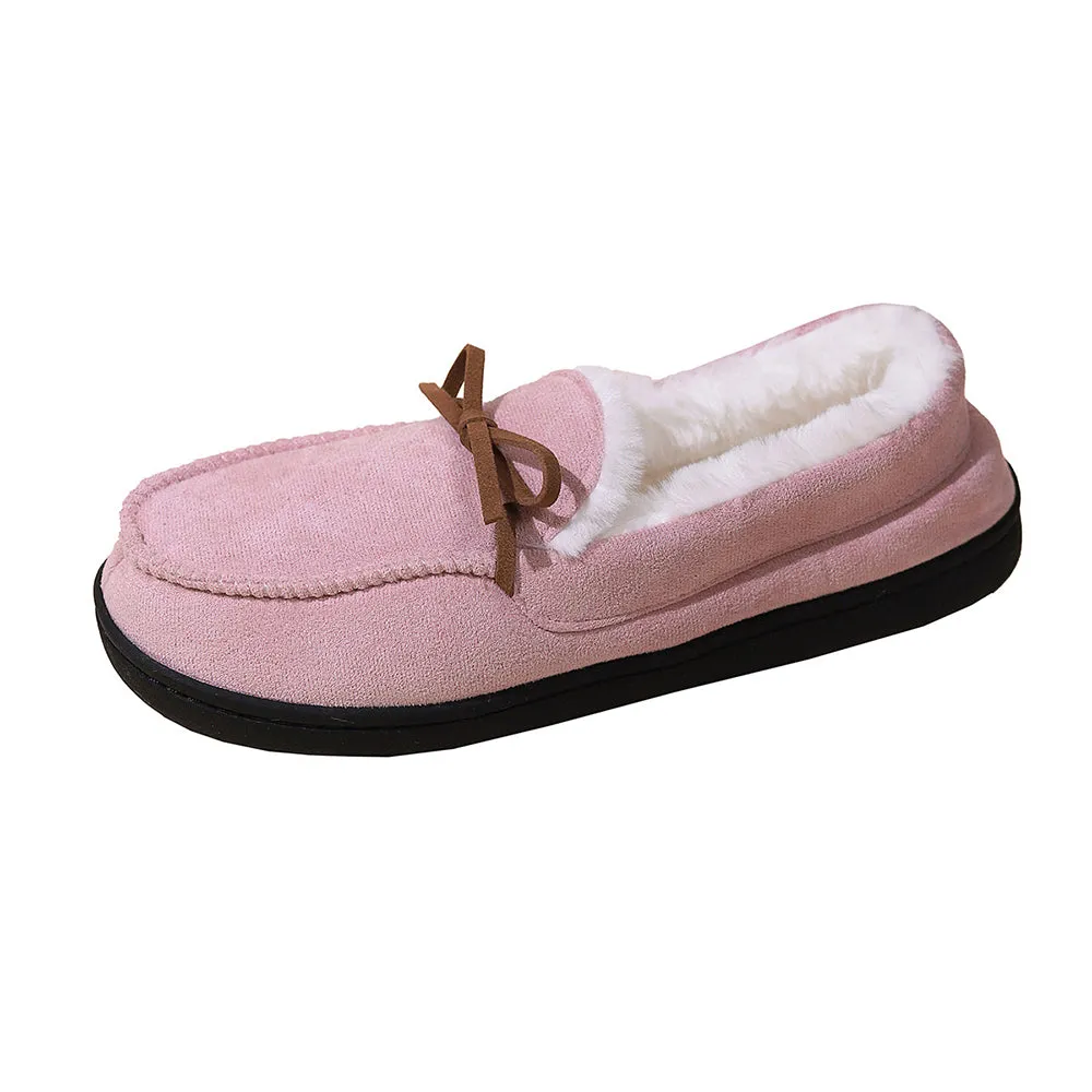 Winter Warm Sherpa Moccasin Slippers Comfy Ladies Women Casual Shoes Pink Axolotl Slippers