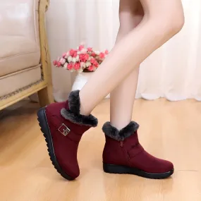 Wide Calf Winter Snow Boots Winter Women Ankle Boots