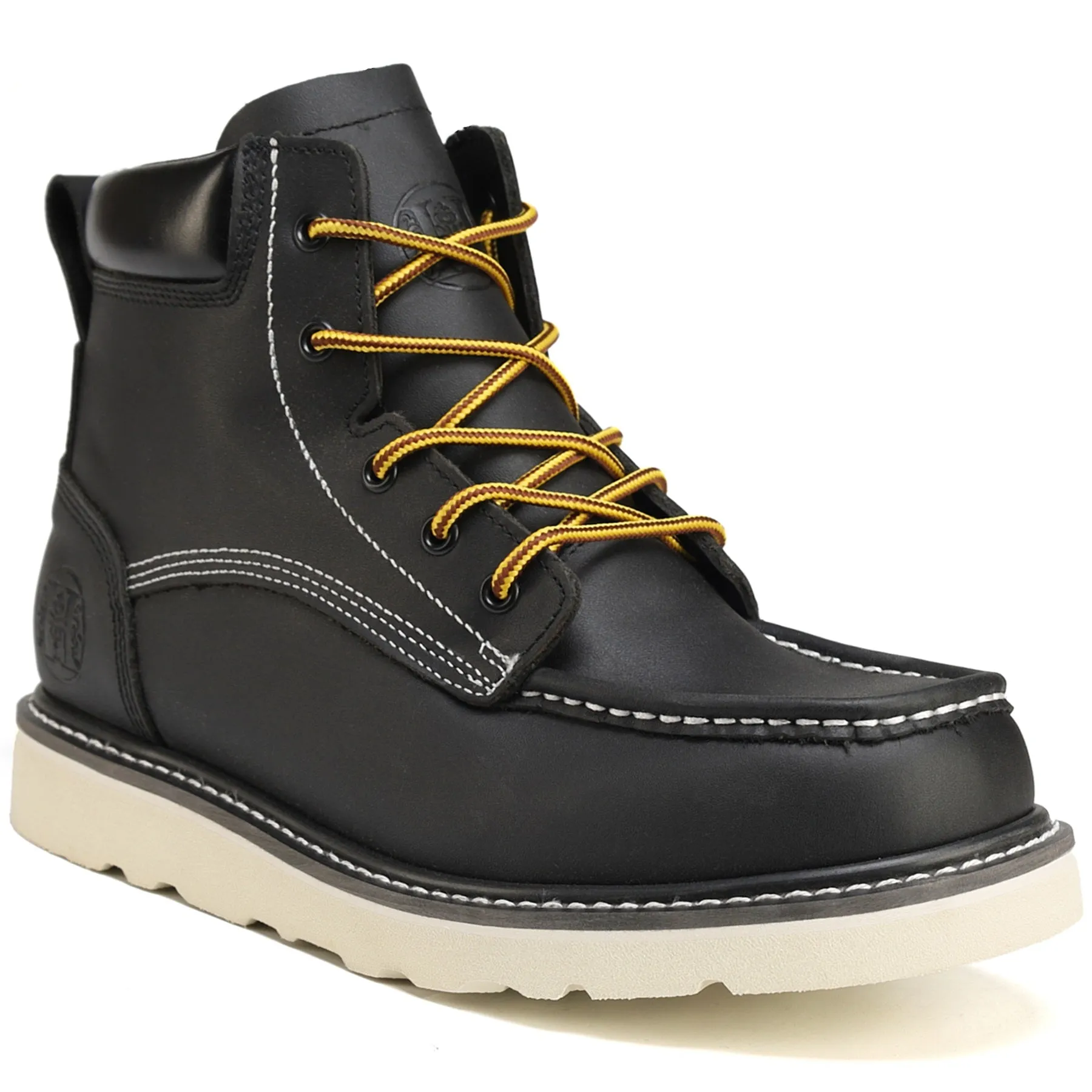 HVB 304 Men's 6" Soft Toe Non-Slip Water Resistant for Construction with Durable Rubber EVA Outsole Work Boots Summit Work Boots