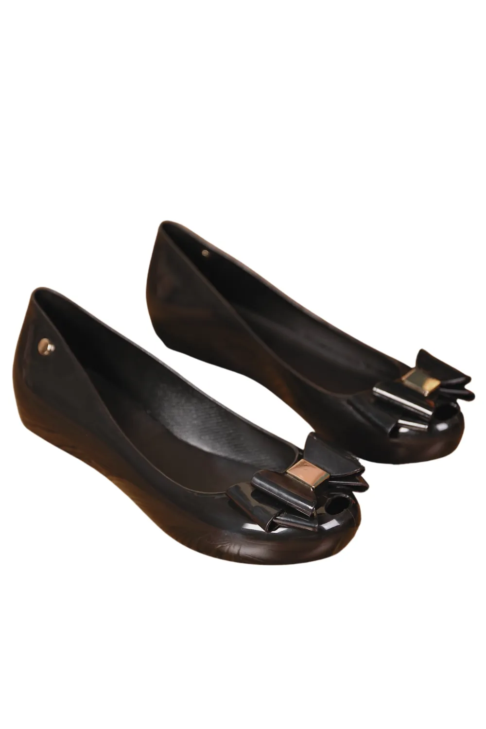 Women Flat Jelly Ballet Slip-On Peep Toe Shoes Sandal BG-552 BLACK Cotton On Flat Shoes