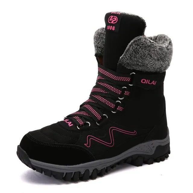 Bogs Insulated Snow Boots Women New High Quality Leather Suede Winter Keep Warm Lace-up Waterproof Snow Boots