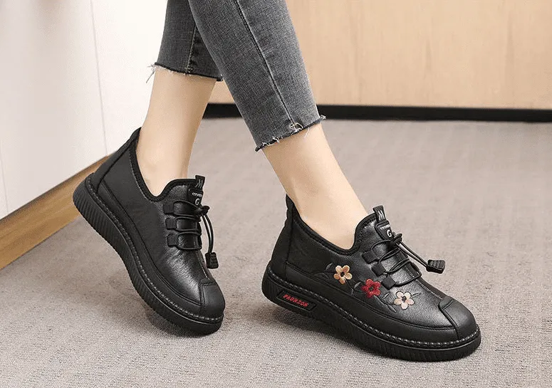 Women Soft Warm Loafers for Elderly Only Loafers