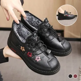 Women Soft Warm Loafers for Elderly Tassel Slip On Loafers