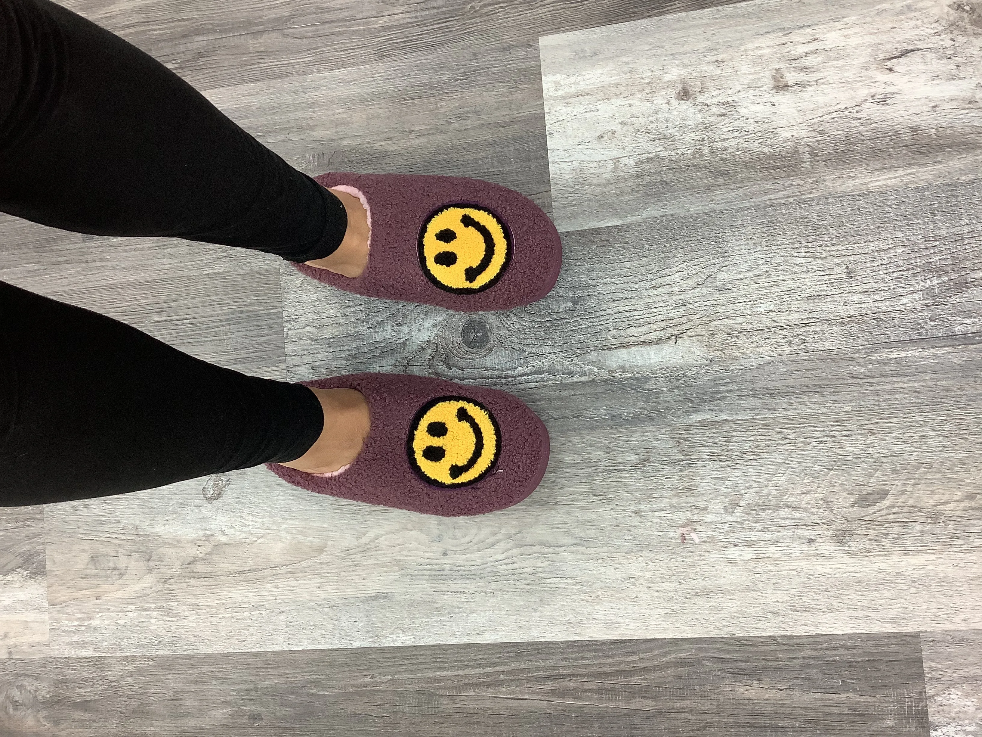 Cold Weather Slippers  Womens & Kids Smiley Face Slippers - Assorted Colors