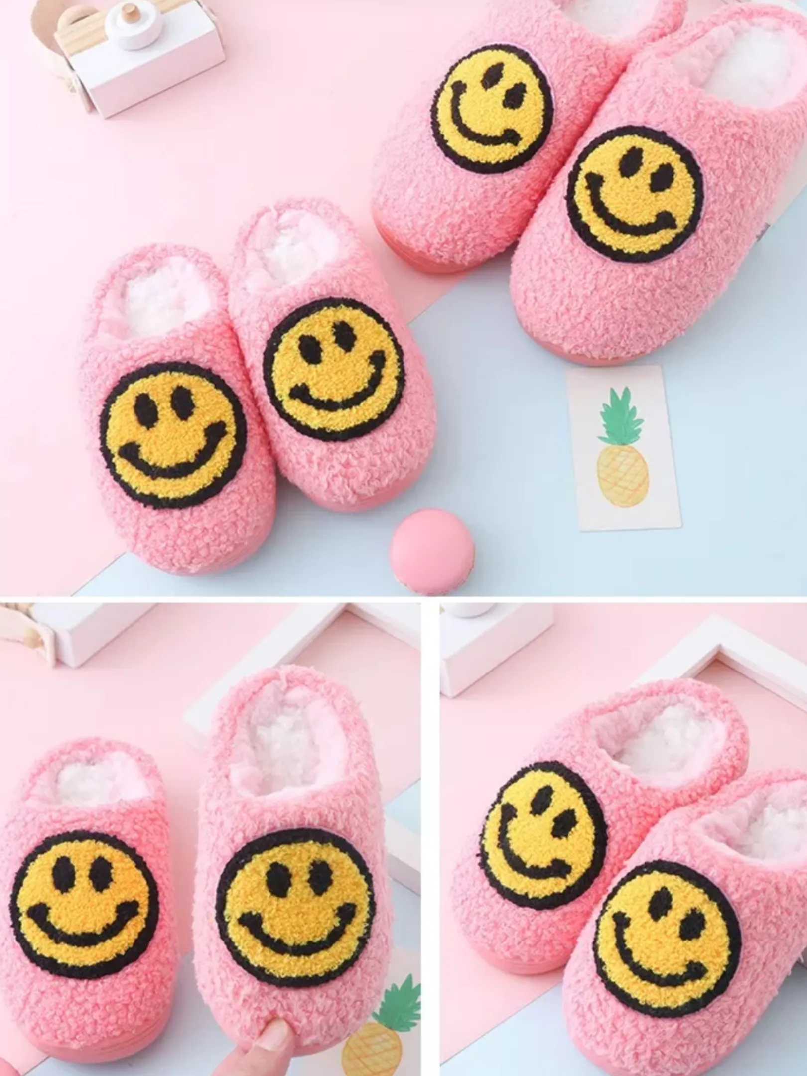 Cozzzy Slippers Mushroom  Womens & Kids Smiley Face Slippers - Assorted Colors