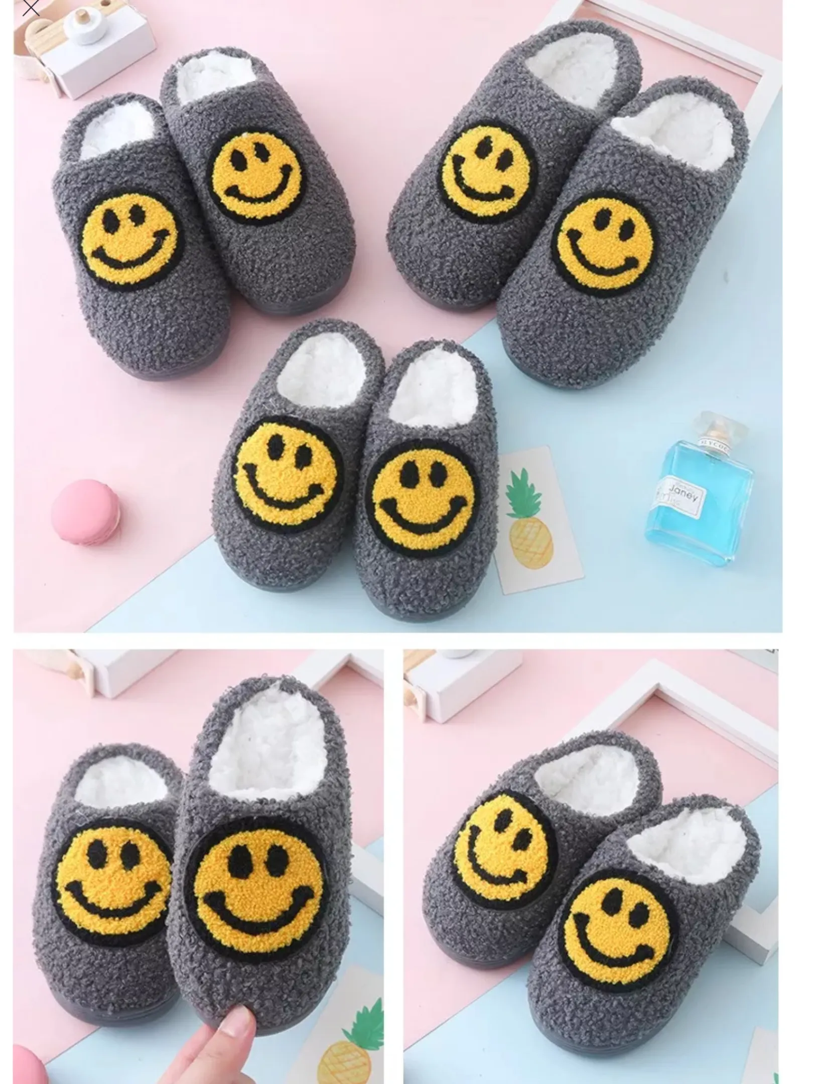 Steelers Slippers  Womens & Kids Smiley Face Slippers - Assorted Colors