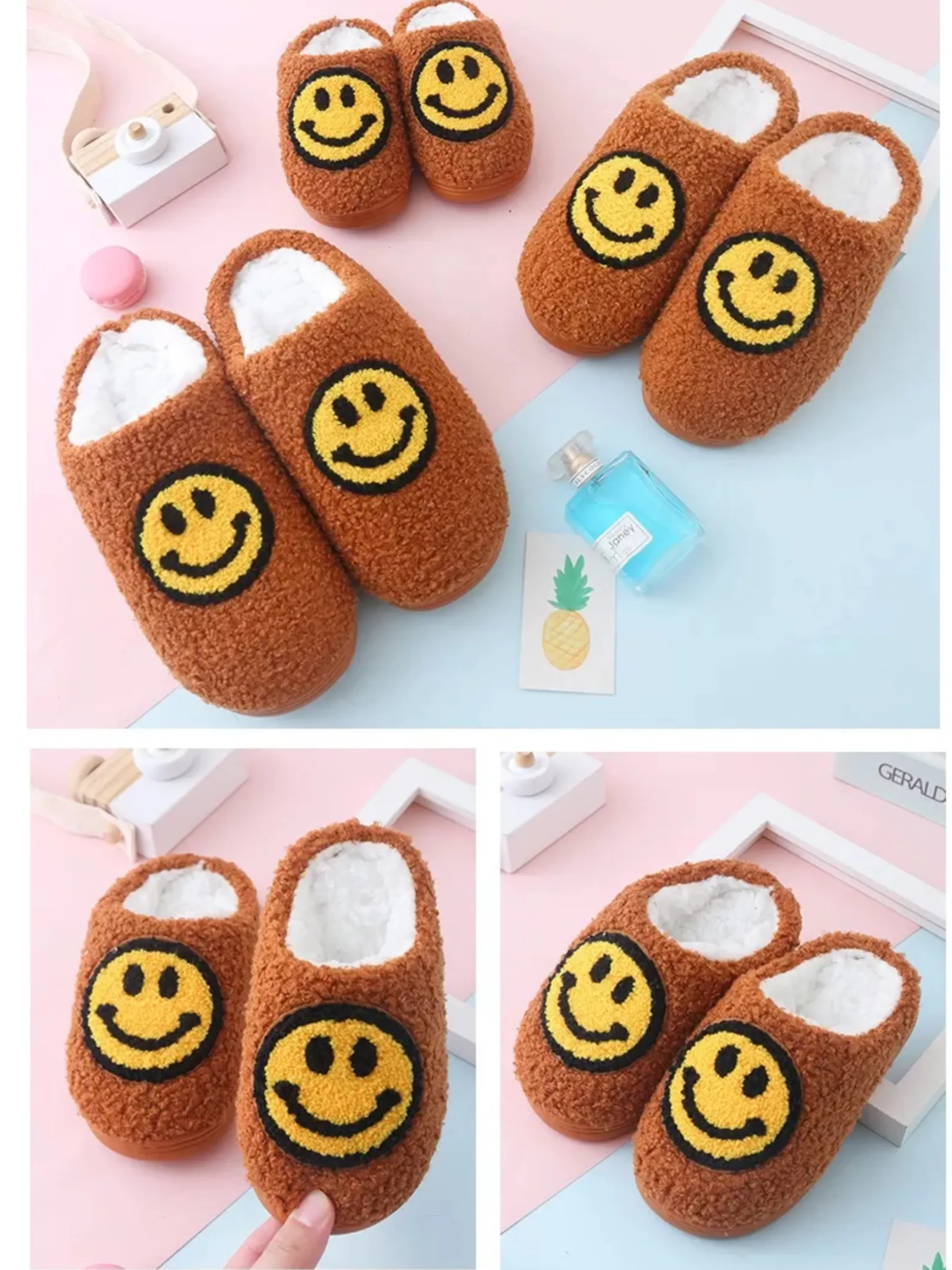  Womens & Kids Smiley Face Slippers - Assorted Colors Tony Bianco Slippers