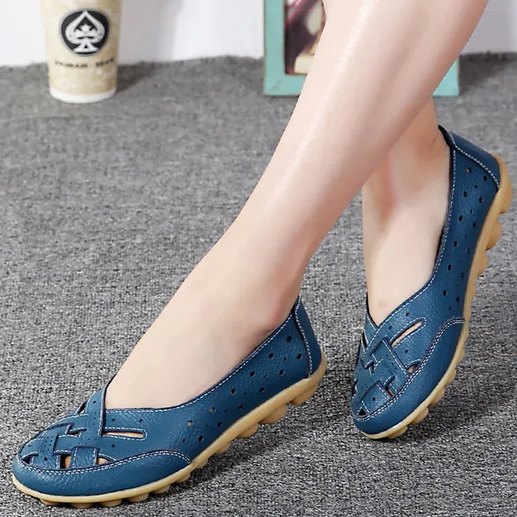 Women's Flat Faux Leather Shoes Breathable Soft Loafers Casual Flats Shoes Wearing Loafers In The Winter