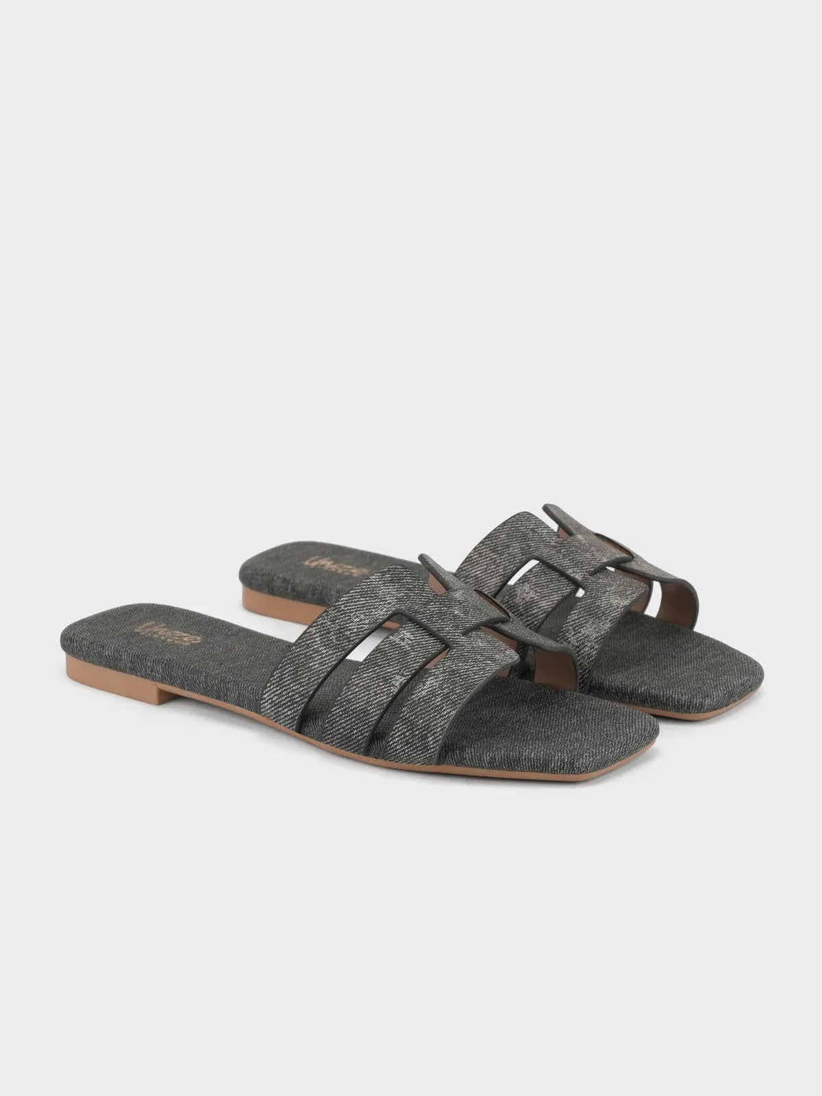 Robe And Matching Slippers Women's "EILEEN" Casual Flat Slippers