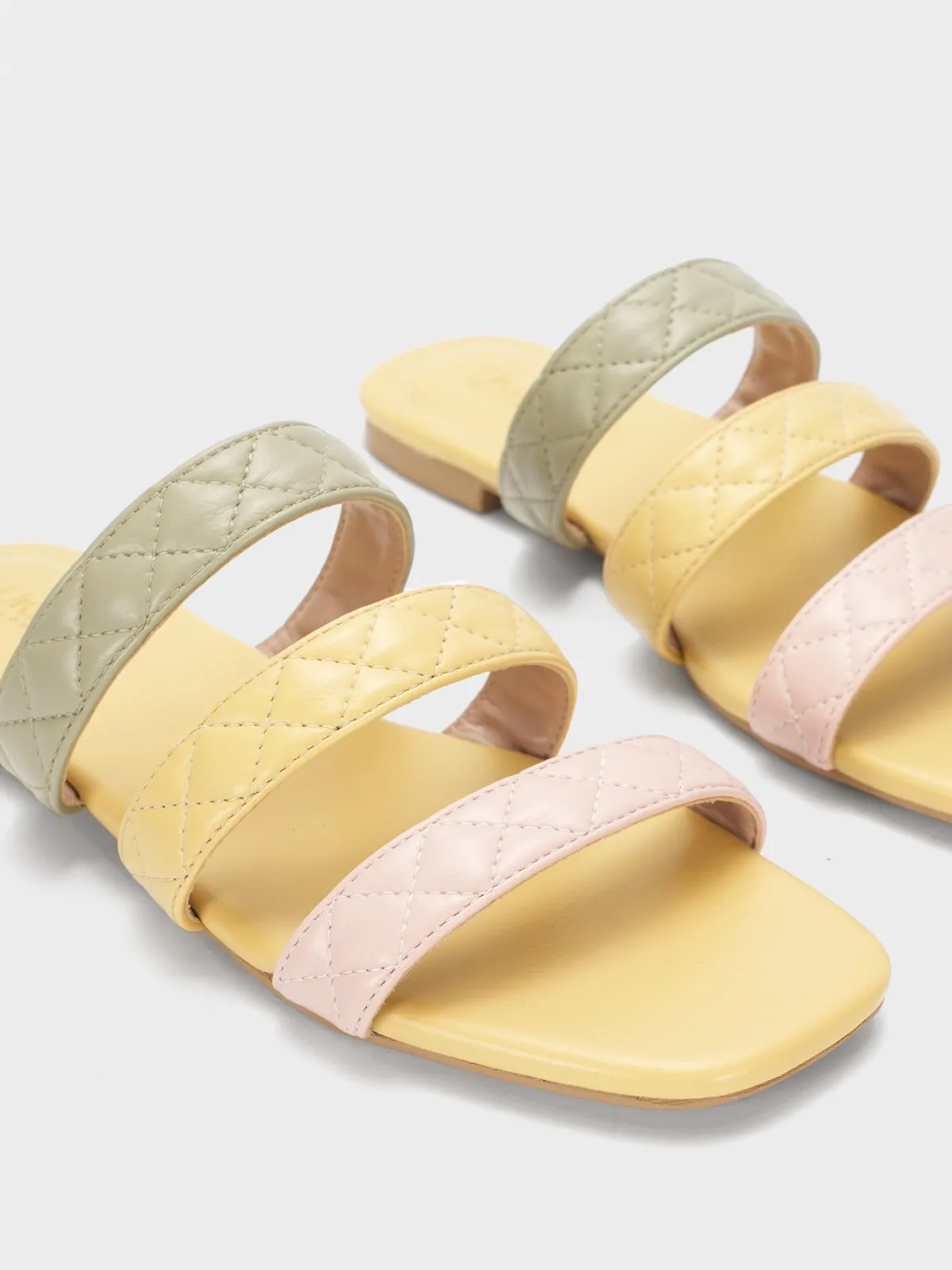 Gala Slide Sandals Womens "SAVERINE" Flat Summer Slippers