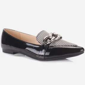 Women's "STILLA" Pointed Toe Decorated Flat Pumps Furla Flat Shoes