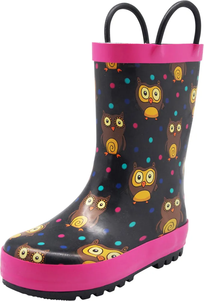 Norty Big Kids Boys Girls Waterproof Rubber Printed Rain Boots - 12 Patterns Boots O Neal