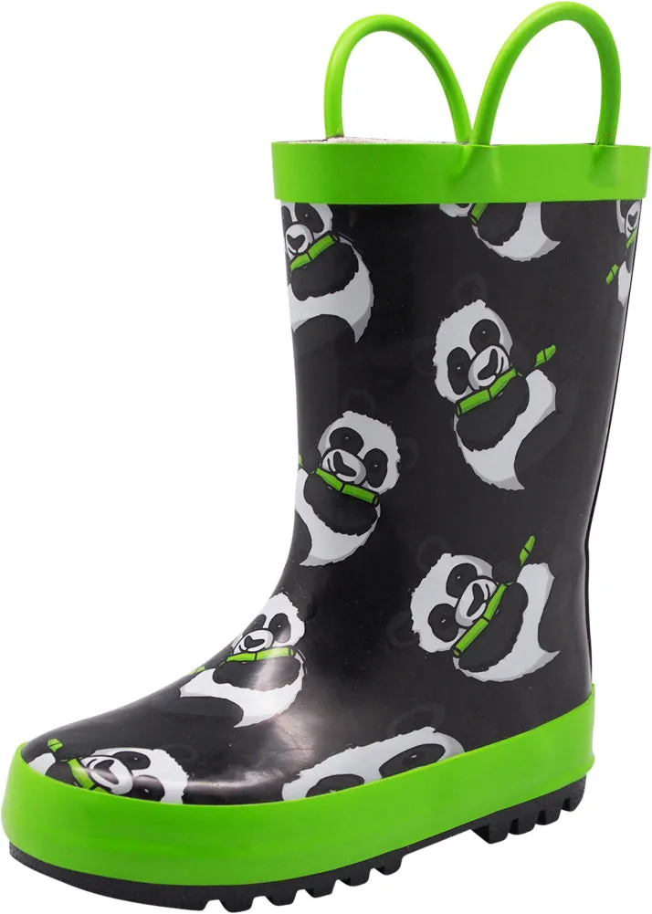 Good Walking Boots Norty Big Kids Boys Girls Waterproof Rubber Printed Rain Boots - 12 Patterns