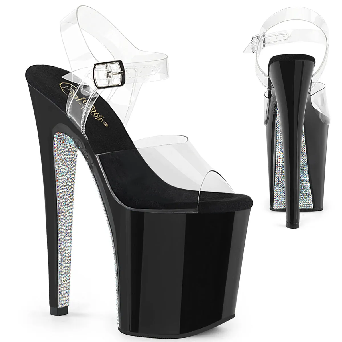 XTREME-808CRS Pleaser Clear/Black/Silver Sexy Platform Shoes (Pole Dancing Heels) Asics Novablast 5 Running Shoe