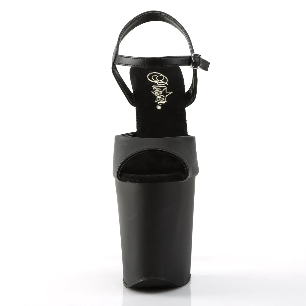 Asics Prototype Shoes XTREME-809 Pleaser Black Faux Leather Sexy Platform Shoes (Pole Dancing Heels)