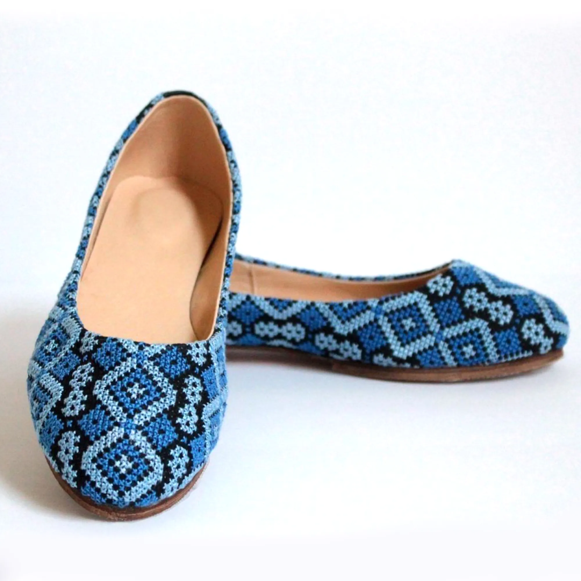 Yasmin Flat - Sky Blue Best Shoes For Standing Flat Feet