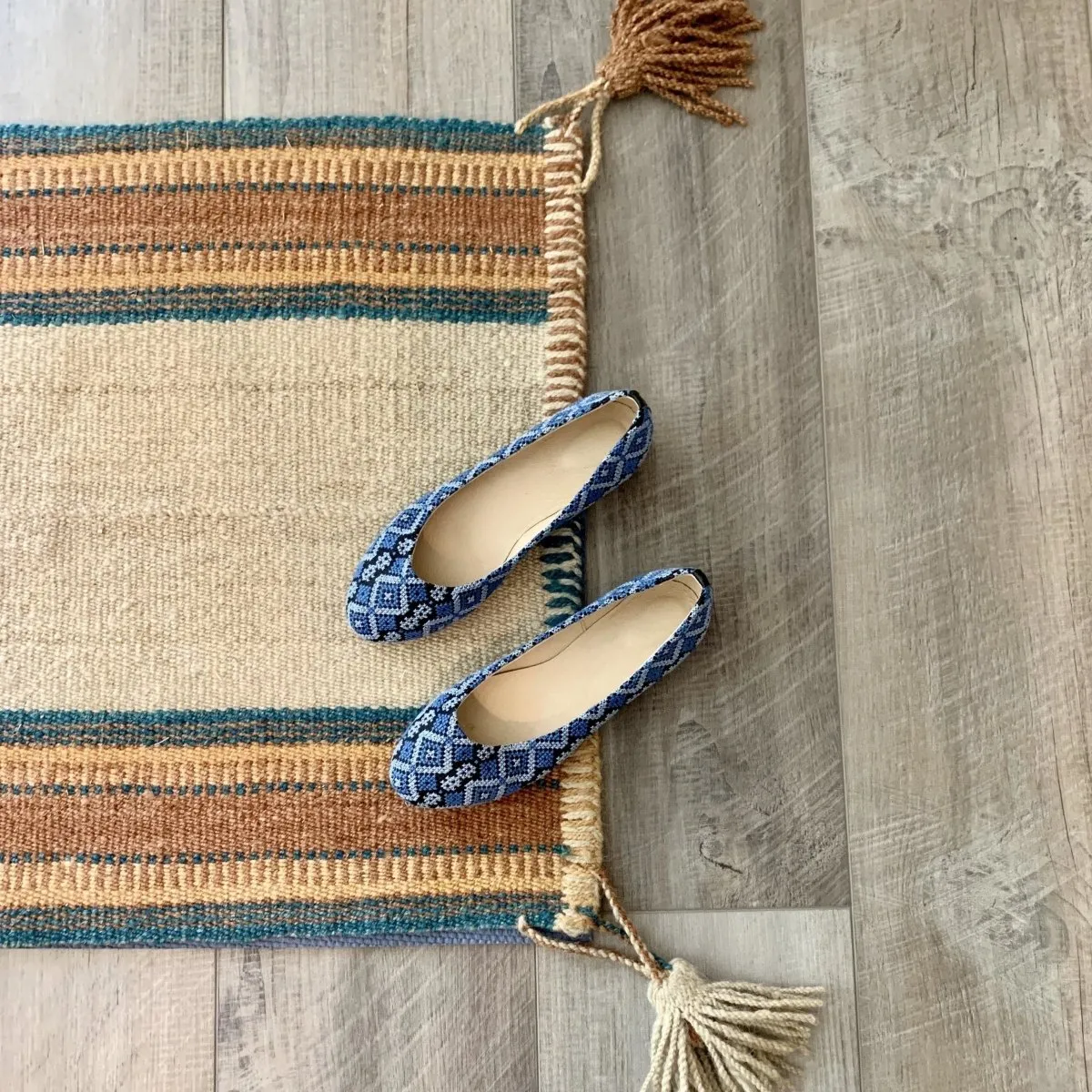 Yasmin Flat - Sky Blue Walking Running Shoes For Flat Feet