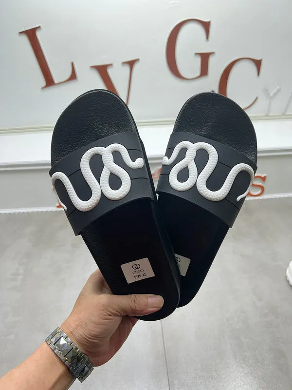 YGS05 Women and Man Leather Slippers 35-45 Shoes with Box Simba Slippers