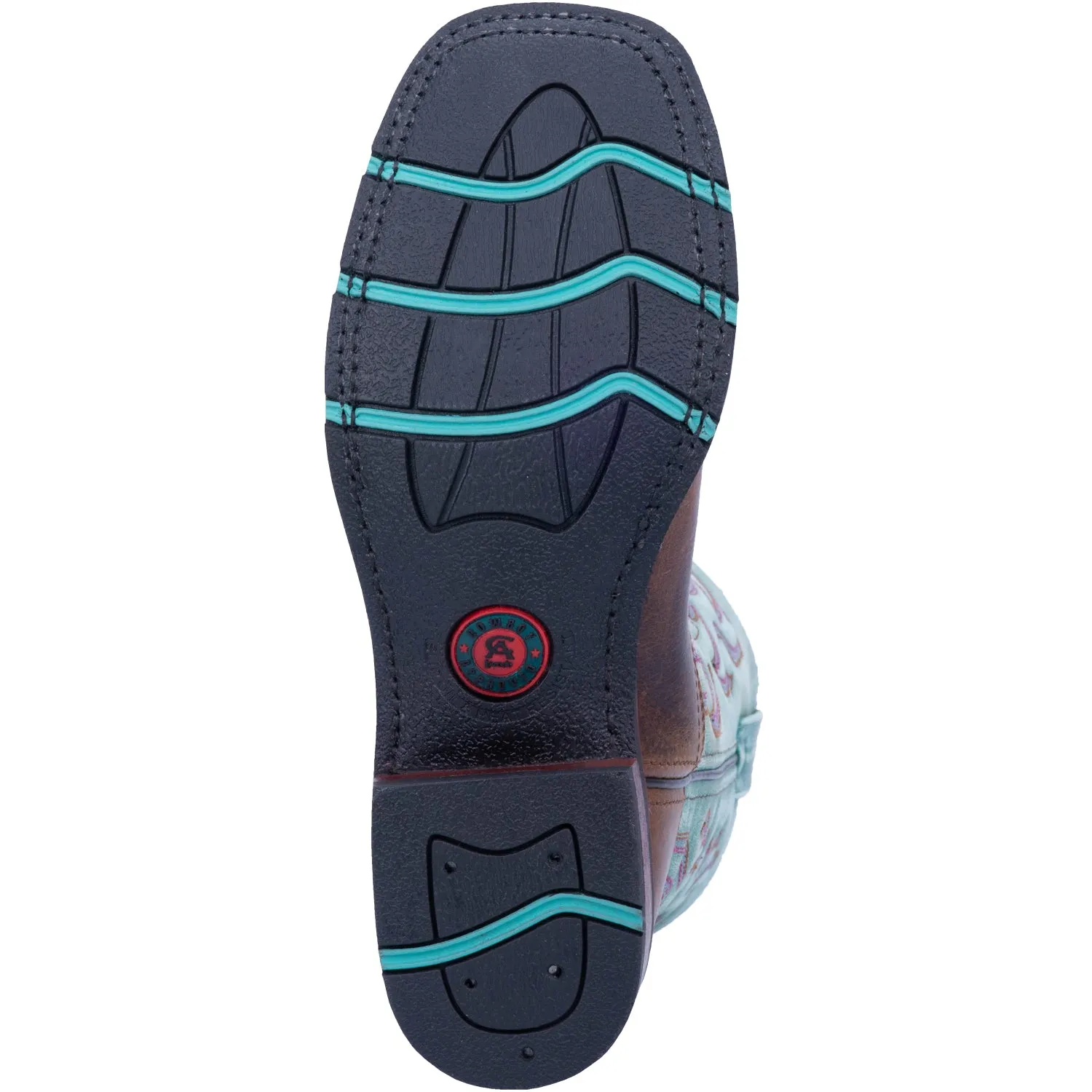 Laredo Womens Anita Cowboy Boots Leather Brown/Turquoise Dresses And Knee High Boots