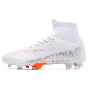 ZHENZU Outdoor Men Boys Soccer Shoes TF/FG Football Boots High Ankle Kids Cleats Training Sport Sneakers Size 35-44 Jordan Trainer Shoes